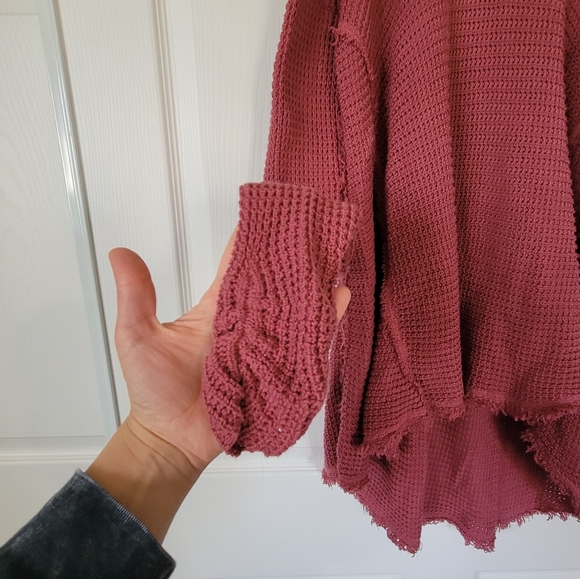 Free People Moonshine Cold Shoulder Sweater In Dusty Rose - Picture 4 of 7